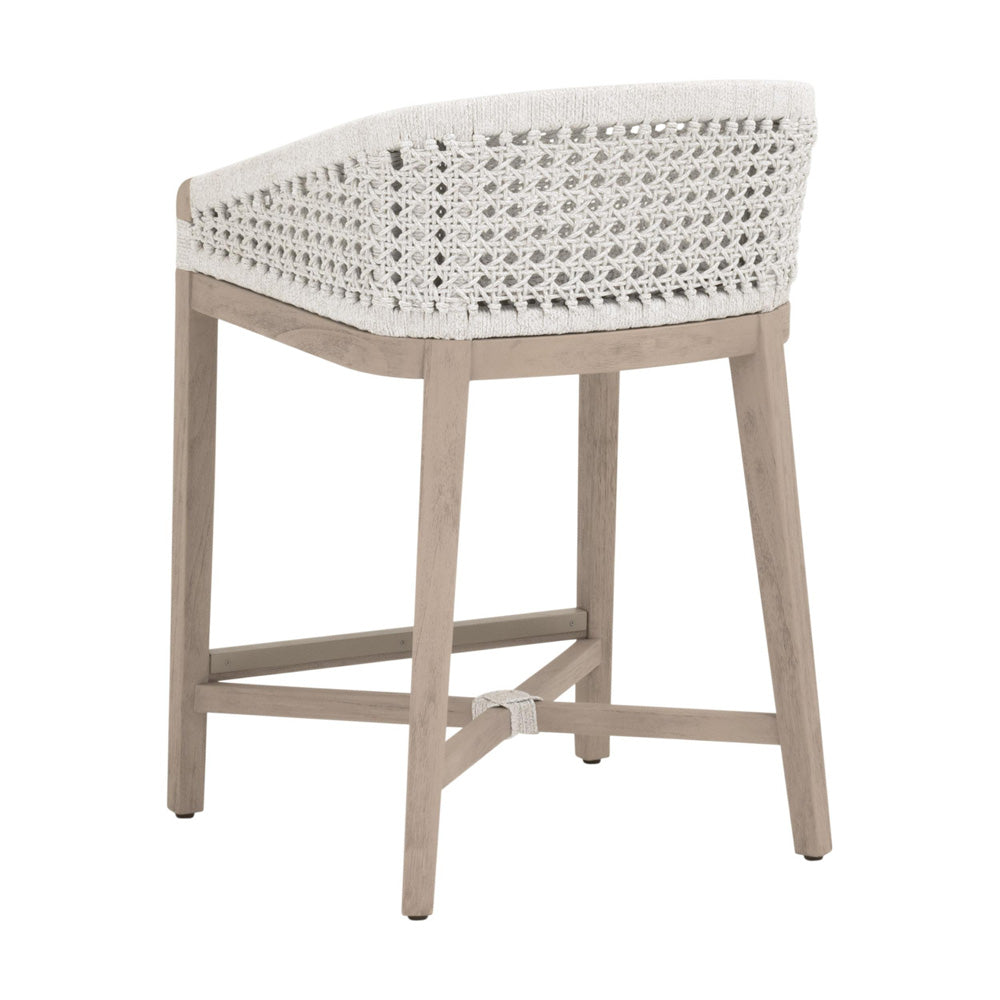 Essentials For Living - Woven - Outdoor  Montecito Outdoor Counter Stool - 6795CS.WHT/WHT/W-ET view 4