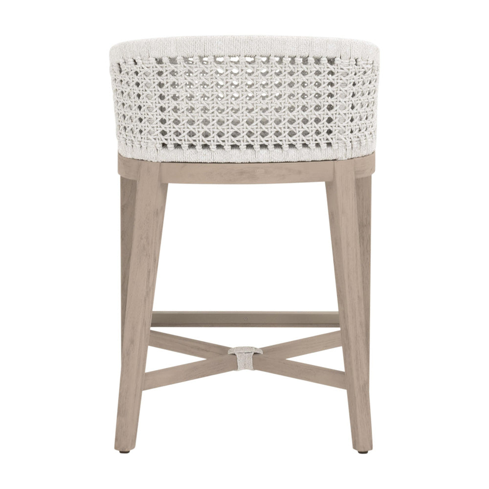 Essentials For Living - Woven - Outdoor  Montecito Outdoor Counter Stool - 6795CS.WHT/WHT/W-ET view 5