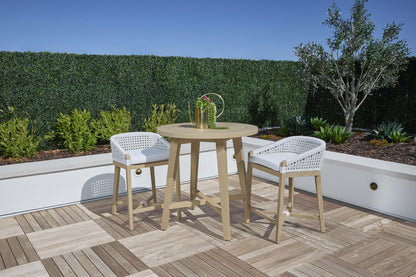 Essentials For Living - Woven - Outdoor  Montecito Outdoor Counter Stool - 6795CS.WHT/WHT/W-ET view 11