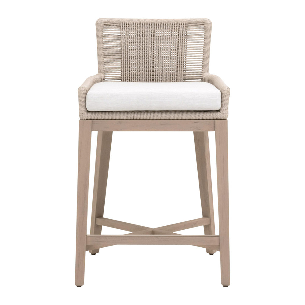 Essentials For Living - Woven - Outdoor  Overlay Outdoor Counter Stool - 6859CS.OYS/WHT/W-ET view 1