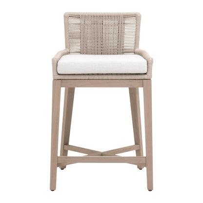 Essentials For Living - Woven - Outdoor  Overlay Outdoor Counter Stool - 6859CS.OYS/WHT/W-ET view 1