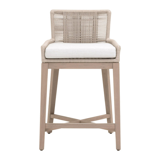 Essentials For Living - Woven - Outdoor  Overlay Outdoor Counter Stool - 6859CS.OYS/WHT/W-ET view 1