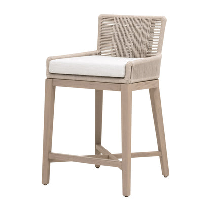 Essentials For Living - Woven - Outdoor  Overlay Outdoor Counter Stool - 6859CS.OYS/WHT/W-ET view 2