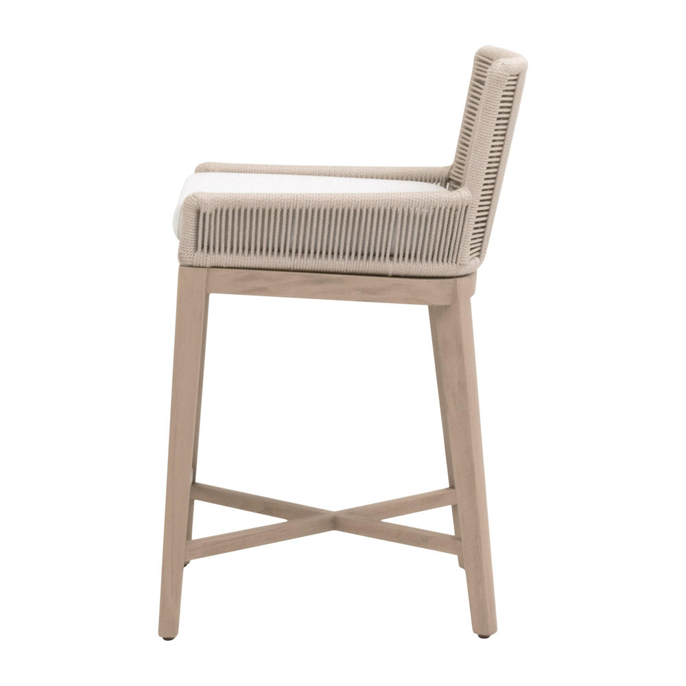 Essentials For Living - Woven - Outdoor  Overlay Outdoor Counter Stool - 6859CS.OYS/WHT/W-ET view 3