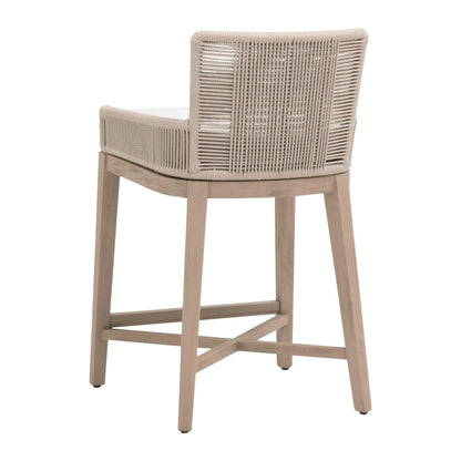 Essentials For Living - Woven - Outdoor  Overlay Outdoor Counter Stool - 6859CS.OYS/WHT/W-ET view 4