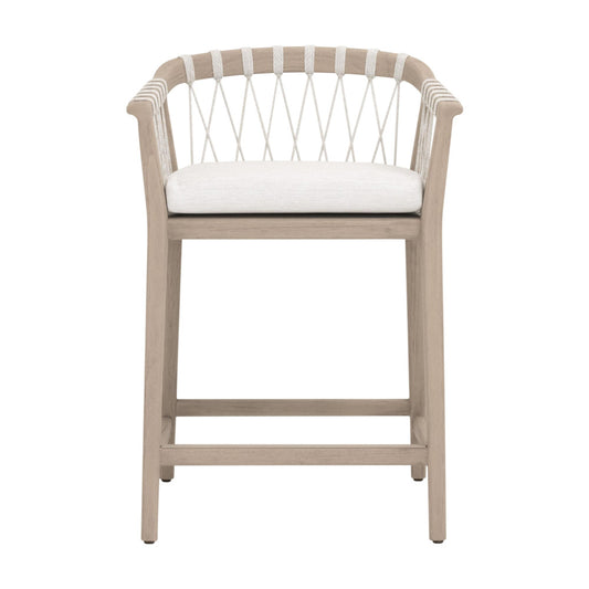 Essentials For Living - Woven - Outdoor  Pacific Outdoor Counter Stool - 6800CS.WHT/WHT/W-ET view 1