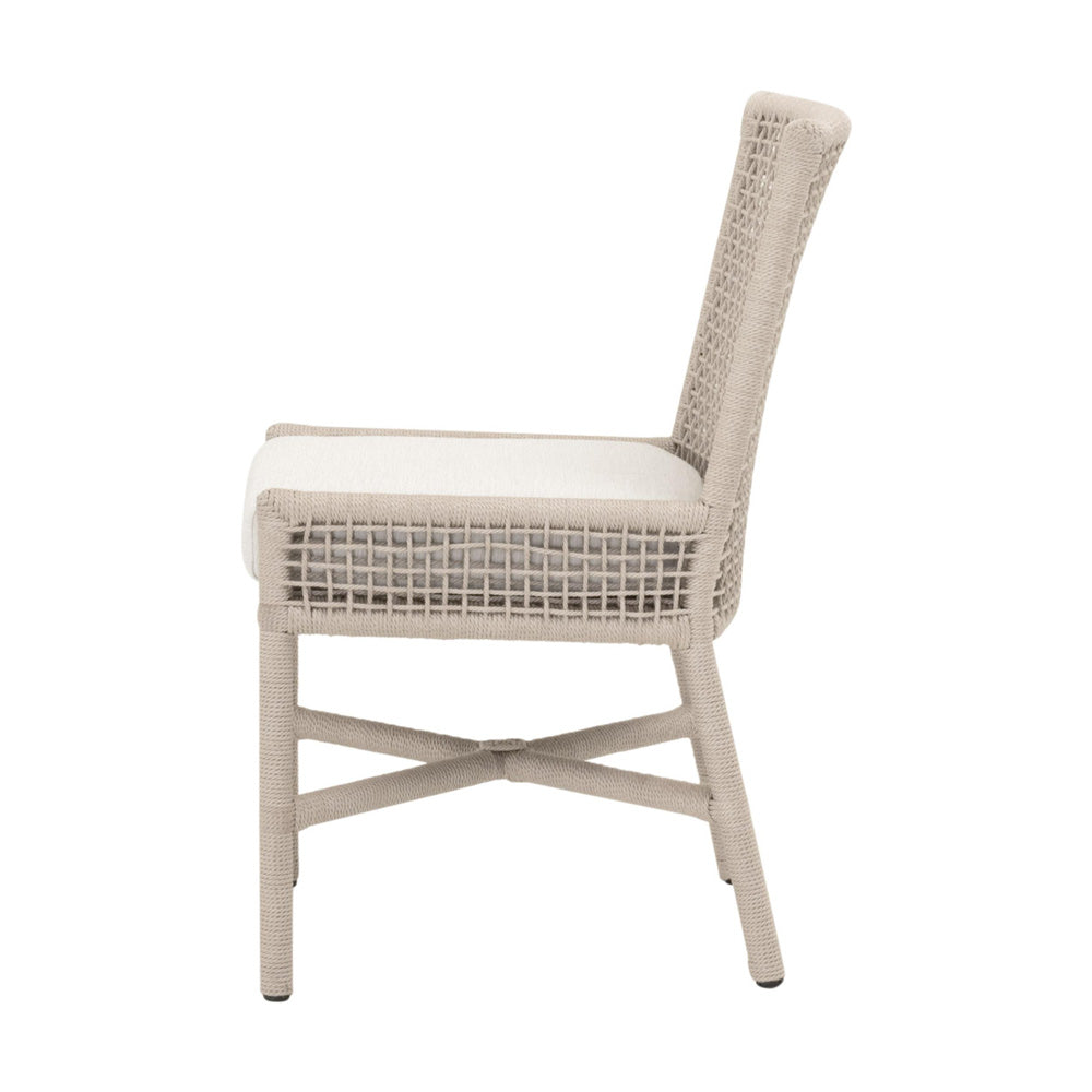 Essentials For Living - Woven - Outdoor  Seaside Rope Indoor/Outdoor Dining Chair, Set of 2 - 6836.OYS/WHT view 3