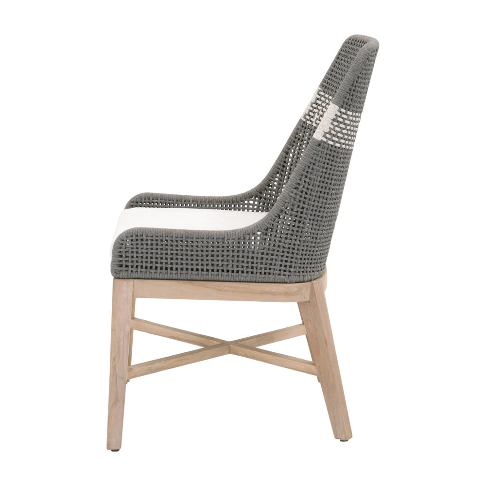 Essentials For Living - Woven - Outdoor  Tapestry Outdoor Dining Chair - 6850.DOV/WHT/GT_CLOSEOUT view 3