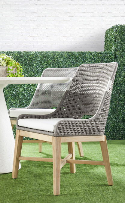 Essentials For Living - Woven - Outdoor  Tapestry Outdoor Dining Chair - 6850.DOV/WHT/GT_CLOSEOUT view 12