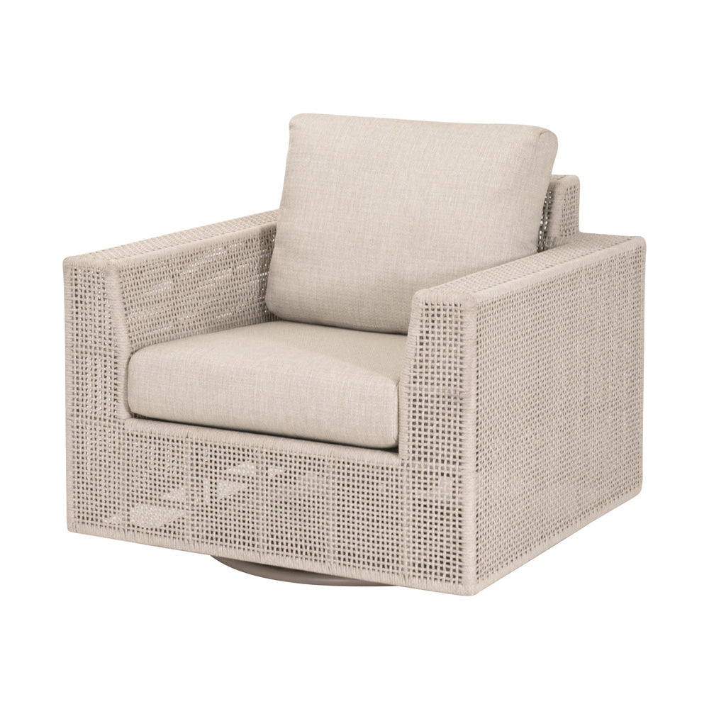 Essentials For Living - Woven - Outdoor  Tropez Outdoor Swivel Rocker Sofa Chair - 6843-1SRCK.OAT/ECR view 2