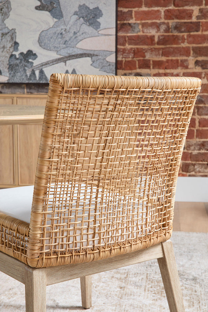 Essentials For Living - Woven Seaside Dining Chair, Set of 2 - 6836.NAT/LPPRL/NG view 10