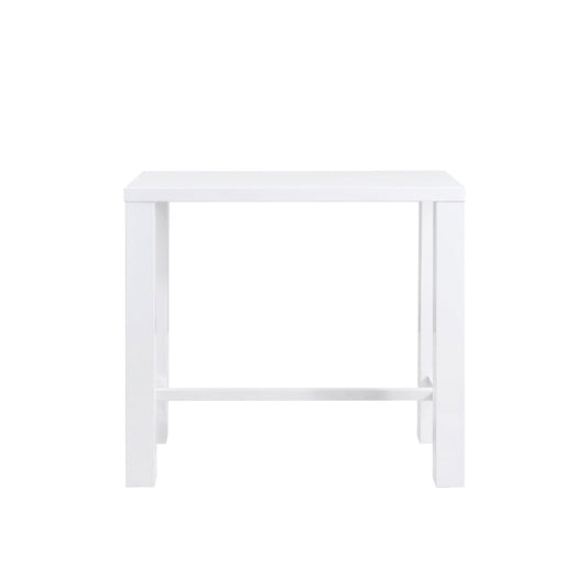 Euro Style - Abby Bar Table, High Gloss White - 19706WHT-KIT veiw 1