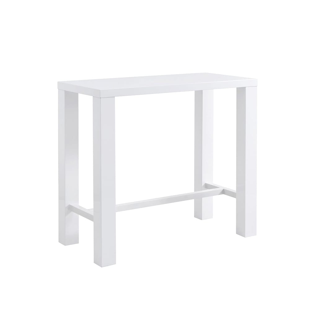 Euro Style - Abby Bar Table, High Gloss White - 19706WHT-KIT veiw 2