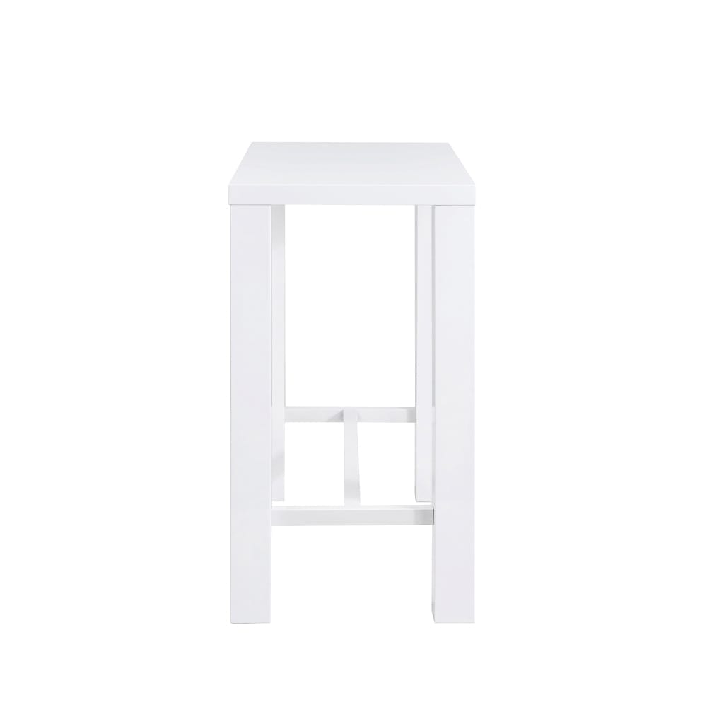 Euro Style - Abby Bar Table, High Gloss White - 19706WHT-KIT veiw 3