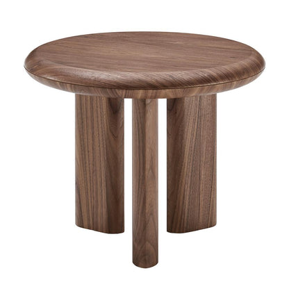 Euro Style - Albert 24inW Round Side Table, American Walnut - 90964WAL-KIT veiw 1