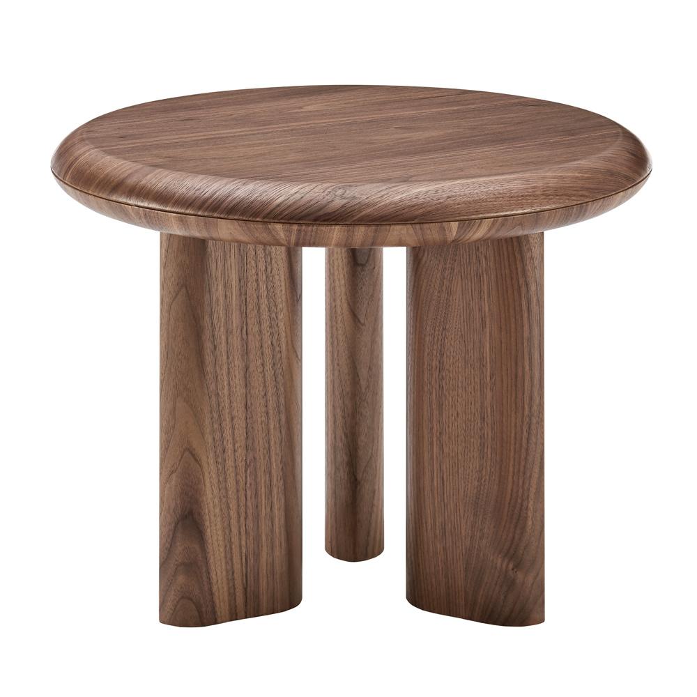 Euro Style - Albert 24inW Round Side Table, American Walnut - 90964WAL-KIT veiw 2