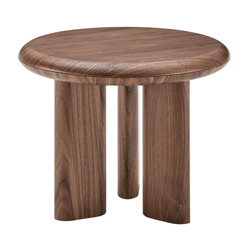 Euro Style - Albert 24inW Round Side Table, American Walnut - 90964WAL-KIT veiw 3