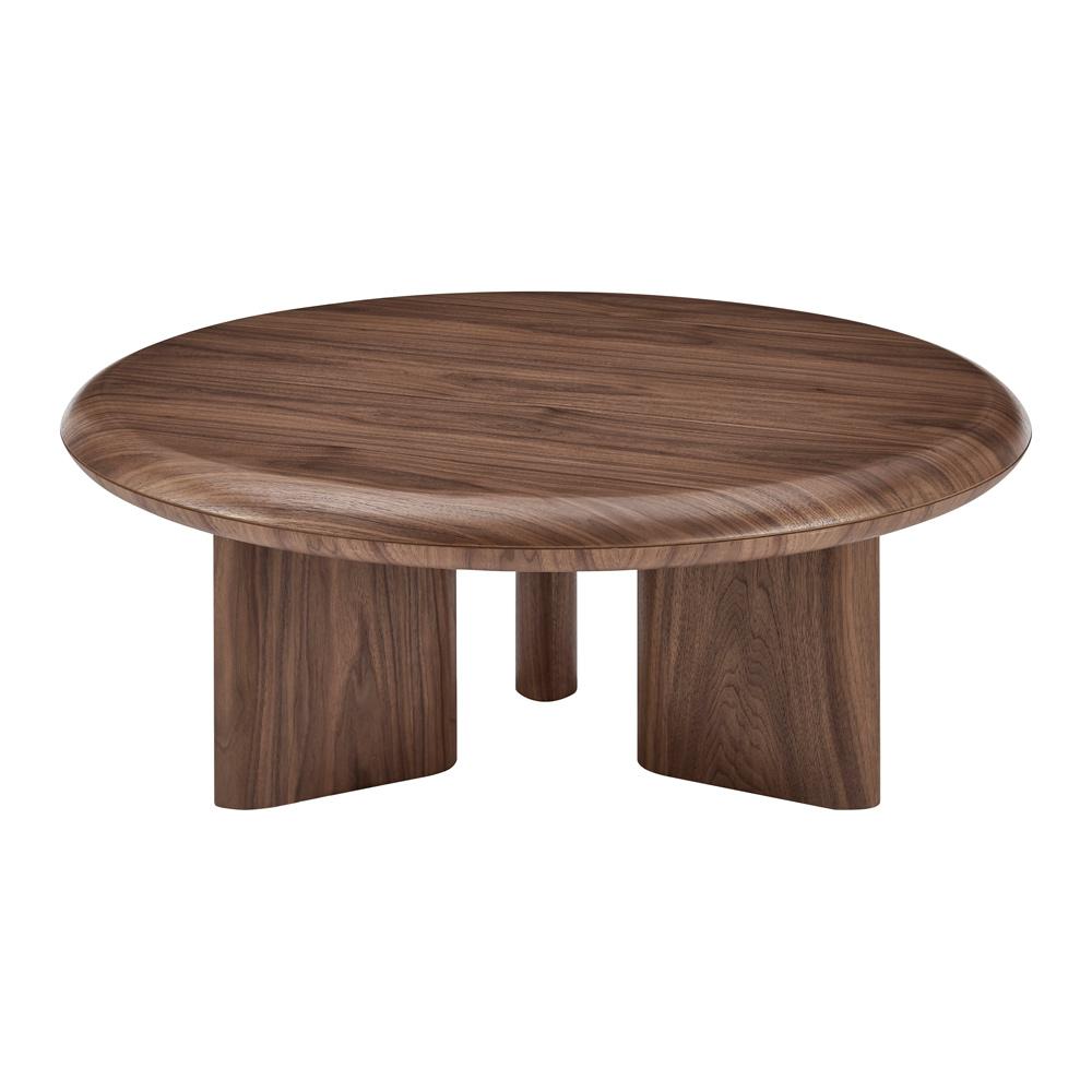 Euro Style - Albert 36inW Round Coffee Table, American Walnut - 90966WAL-KIT veiw 1