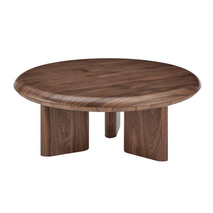 Euro Style - Albert 36inW Round Coffee Table, American Walnut - 90966WAL-KIT veiw 2