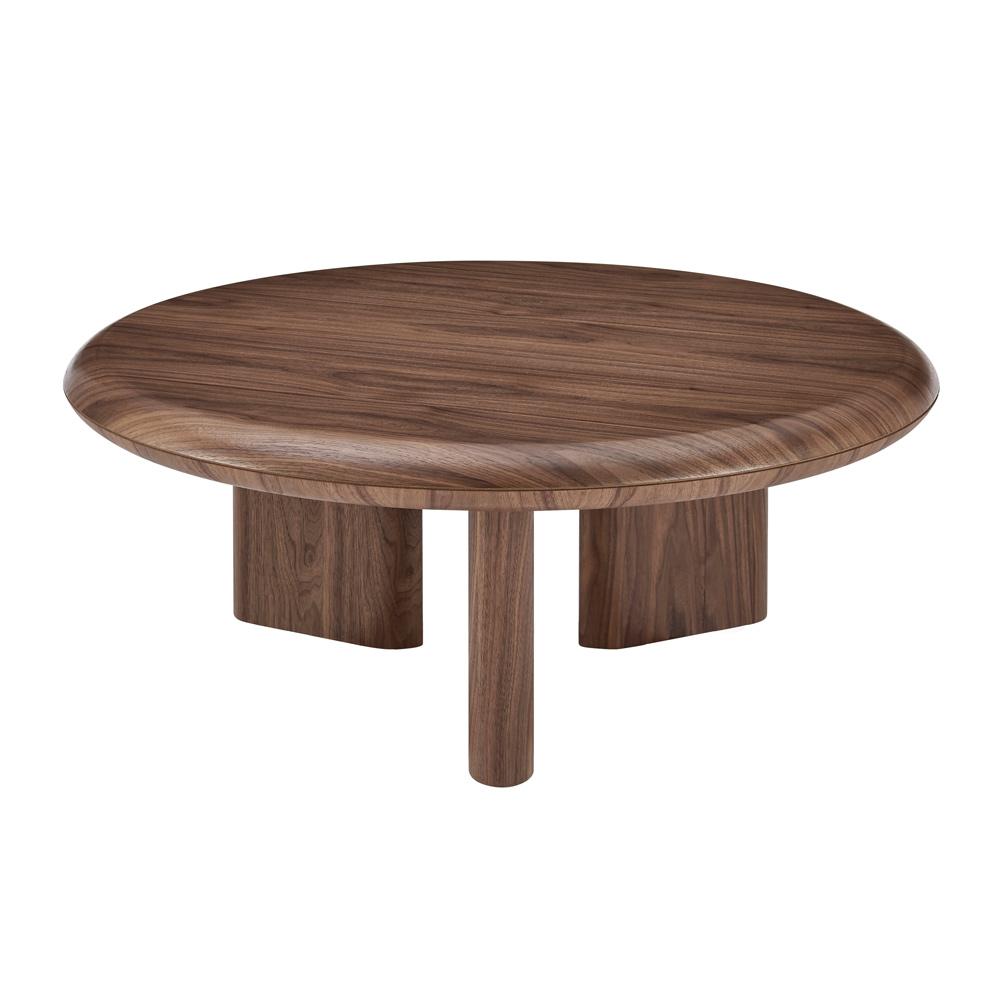 Euro Style - Albert 36inW Round Coffee Table, American Walnut - 90966WAL-KIT veiw 3
