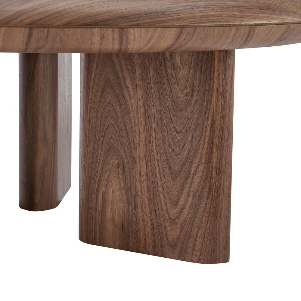 Euro Style - Albert 36inW Round Coffee Table, American Walnut - 90966WAL-KIT veiw 4