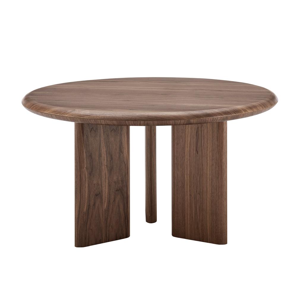 Euro Style - Albert 53inW Round Dining Table, American Walnut - 90962WAL-KIT veiw 1