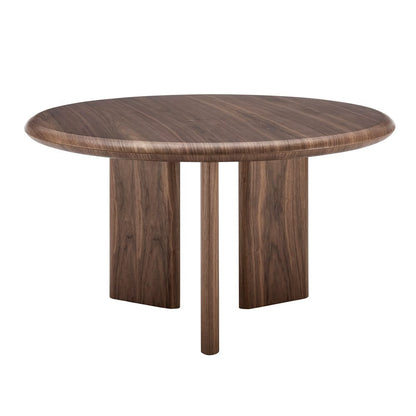Euro Style - Albert 53inW Round Dining Table, American Walnut - 90962WAL-KIT veiw 2