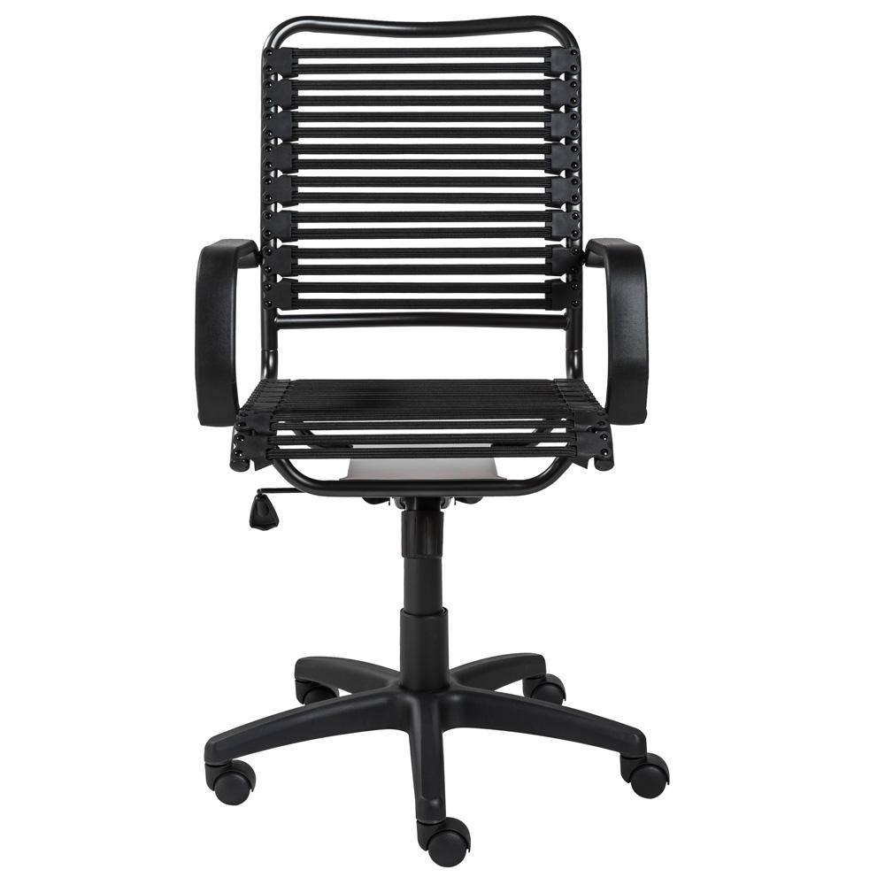 Euro Style - Allison Bungie Flat High Back Office Chair, Graphite/Blac ...