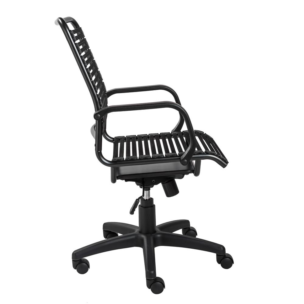 Euro Style - Allison Bungie Flat High Back Office Chair, Graphite/Black - 12542BLK veiw 3