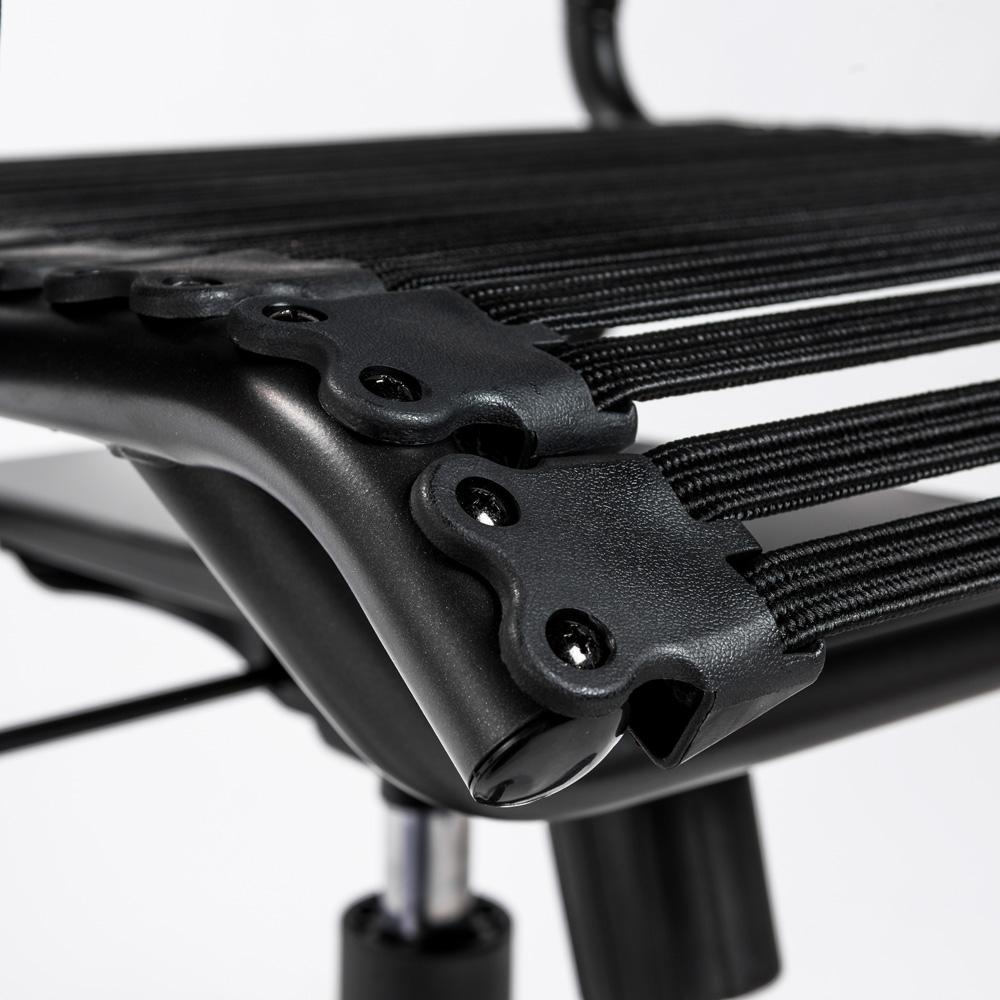 Euro Style - Allison Bungie Flat High Back Office Chair, Graphite/Black - 12542BLK veiw 6
