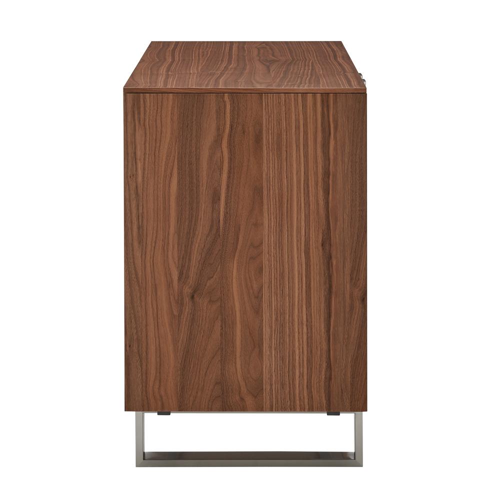 Euro Style - Alvarado 40inW Sideboard, Walnut/Brushed Stainless Steel - 31064-WAL veiw 4