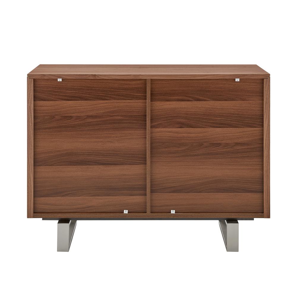 Euro Style - Alvarado 40inW Sideboard, Walnut/Brushed Stainless Steel - 31064-WAL veiw 5