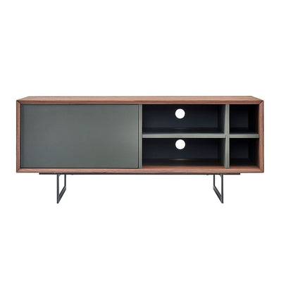 Euro Style - Anderson 48inW Media Stand, Walnut/Dark Gray/Black - 31047GRY veiw 1