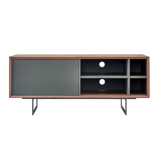 Euro Style - Anderson 48inW Media Stand, Walnut/Dark Gray/Black - 31047GRY veiw 1