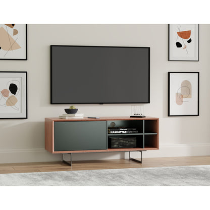 Euro Style - Anderson 48inW Media Stand, Walnut/Dark Gray/Black - 31047GRY veiw 8