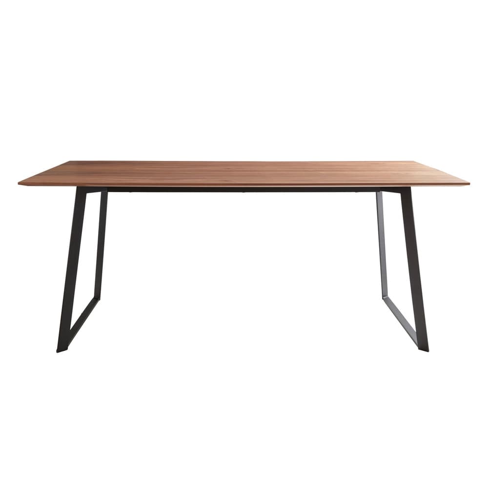 Euro Style - Anderson 71inW Dining Table, American Walnut/Black - 31010WAL-KIT veiw 1