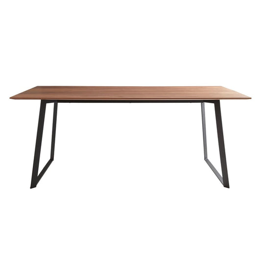 Euro Style - Anderson 71inW Dining Table, American Walnut/Black - 31010WAL-KIT veiw 1