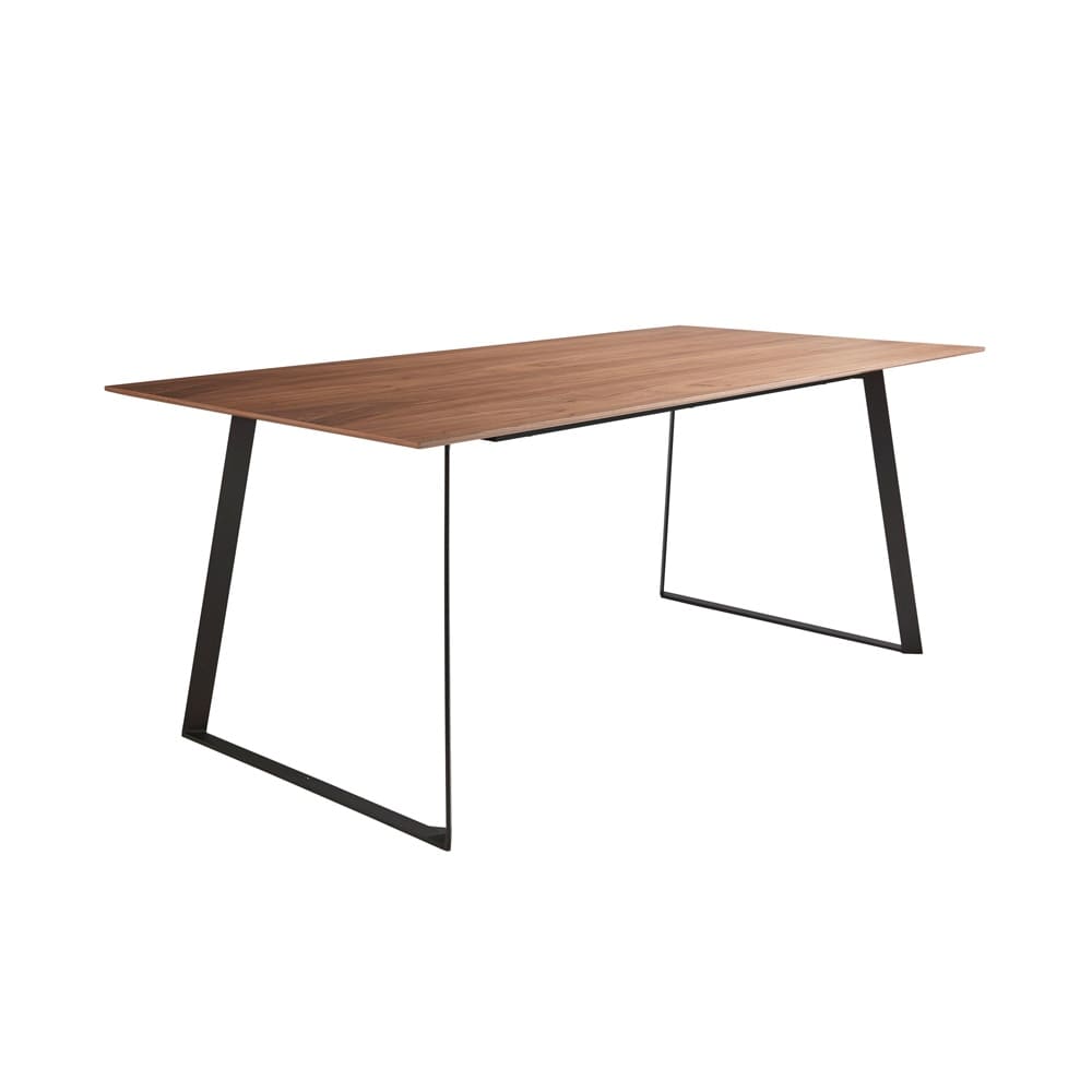 Euro Style - Anderson 71inW Dining Table, American Walnut/Black - 31010WAL-KIT veiw 2