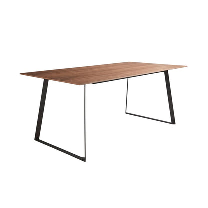Euro Style - Anderson 71inW Dining Table, American Walnut/Black - 31010WAL-KIT veiw 2