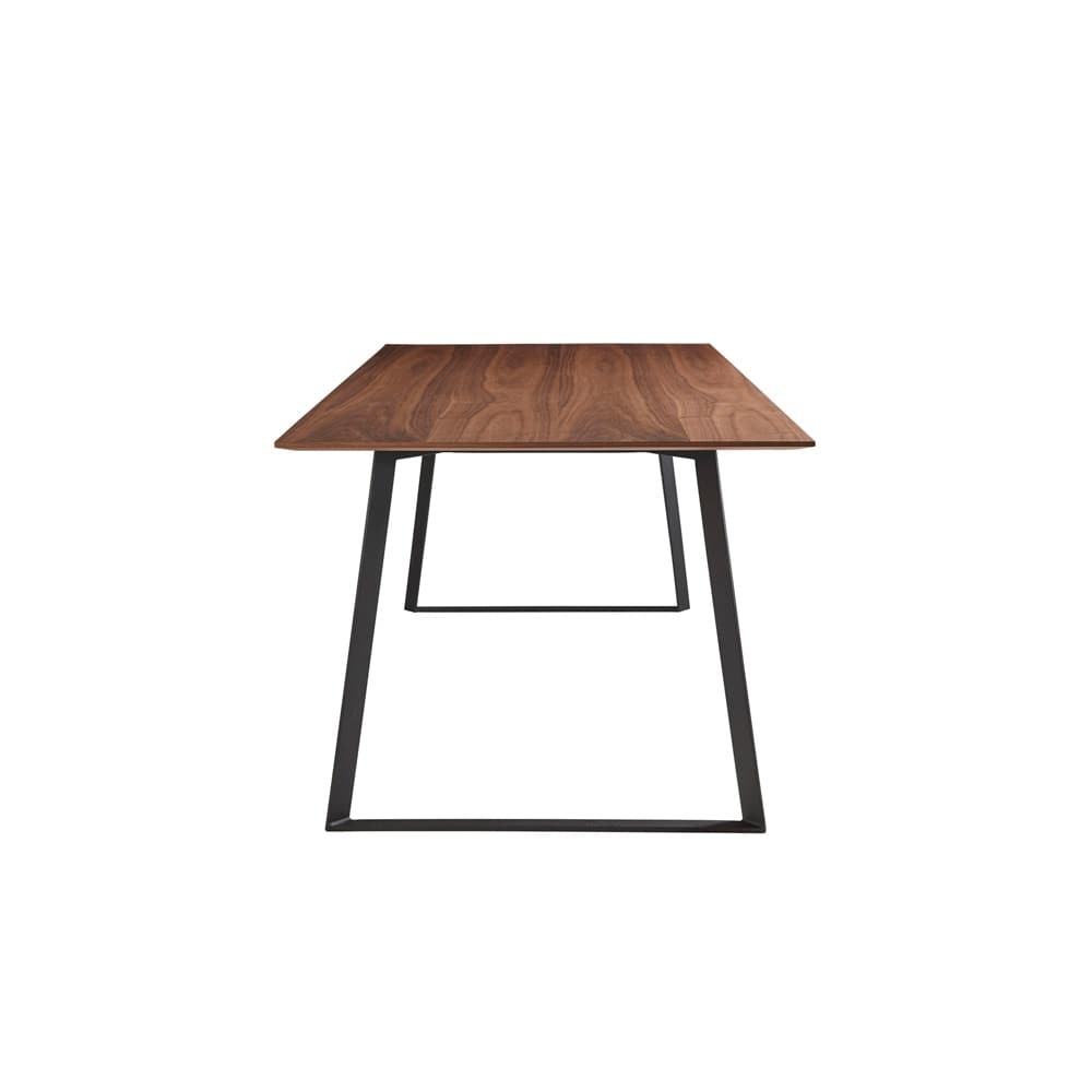 Euro Style - Anderson 71inW Dining Table, American Walnut/Black - 31010WAL-KIT veiw 3