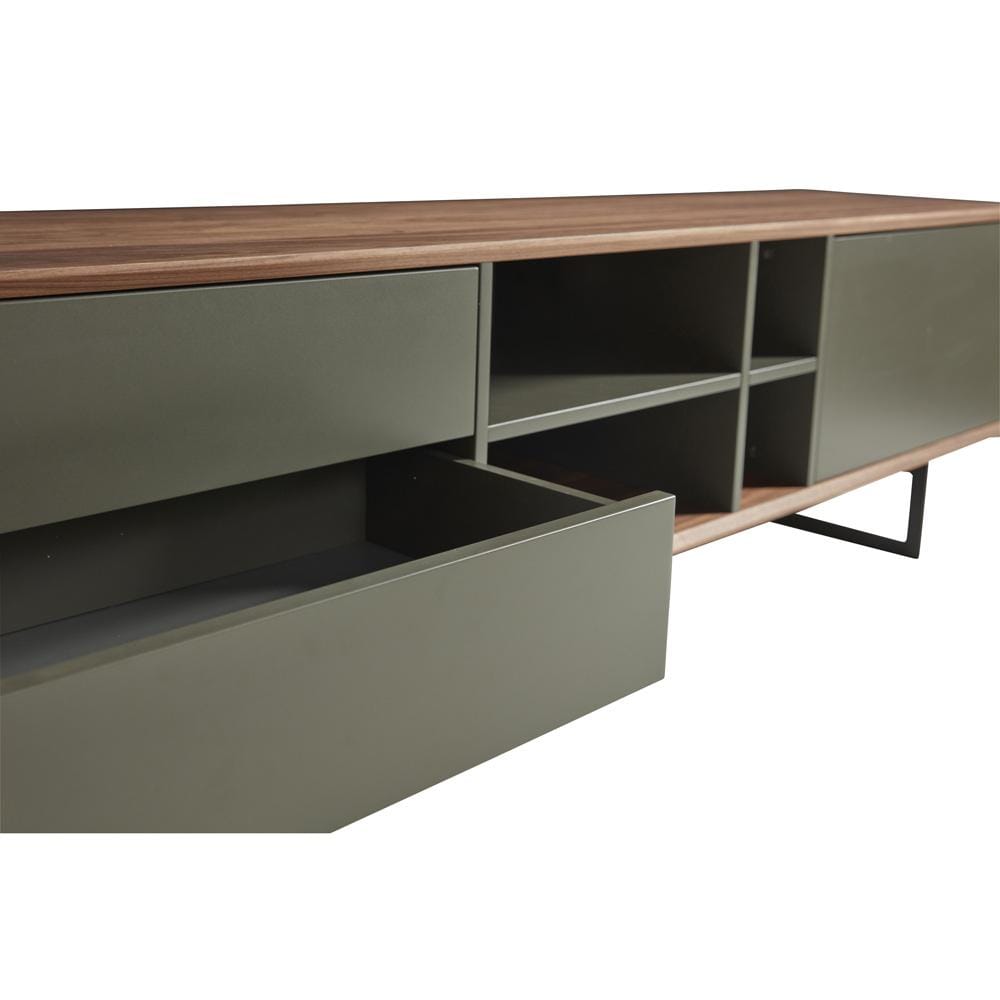 Euro Style - Anderson 71inW Media Stand, Walnut/Dark Gray - 31006GRY-KIT veiw 4