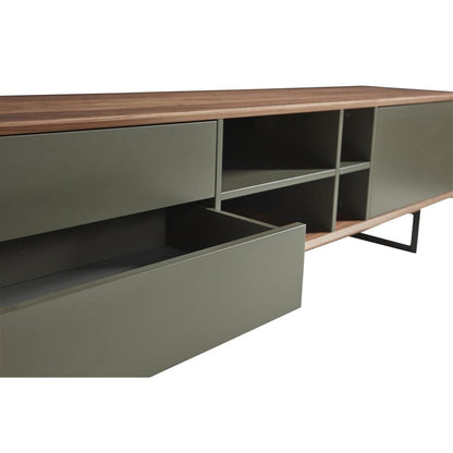 Euro Style - Anderson 71inW Media Stand, Walnut/Dark Gray - 31006GRY-KIT veiw 4