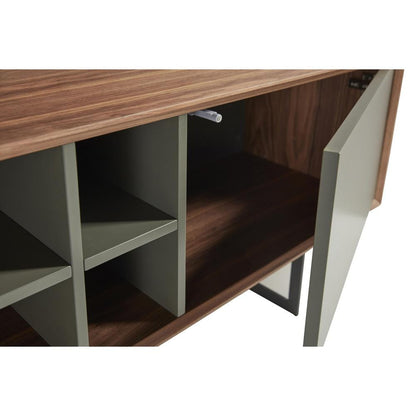 Euro Style - Anderson 71inW Media Stand, Walnut/Dark Gray - 31006GRY-KIT veiw 5