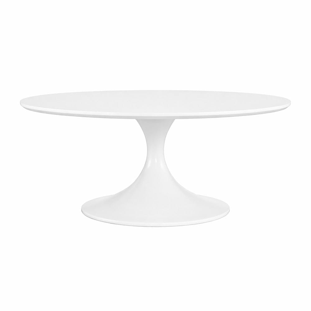 Euro Style - Astrid 36in Coffee Table with Matte White Top and High Gloss White Base - 90287WHT-KIT view 1
