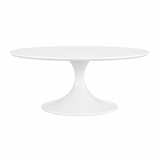Euro Style - Astrid 36in Coffee Table with Matte White Top and High Gloss White Base - 90287WHT-KIT view 1
