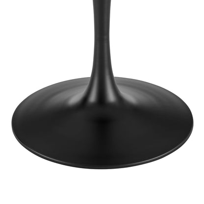 Euro Style - Astrid 47inW Round Dining Table, High Gloss White Ceramic/Matte Black - 90706WHT-KIT veiw 3