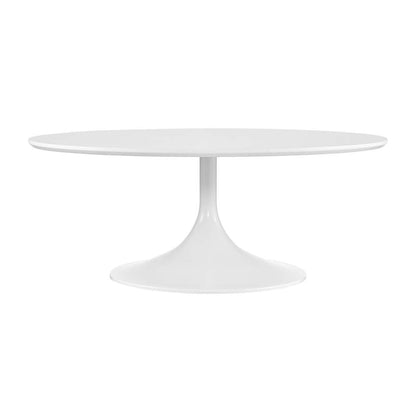 Euro Style - Astrid 36in Coffee Table with Matte White Top and High Gloss White Base - 90287WHT-KIT veiw 1