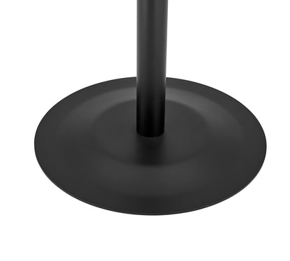 Euro Style - Ava 36in Round Bistro Table, Clear Tempered Glass/Matte Black Base - 15132BLK-KIT veiw 4