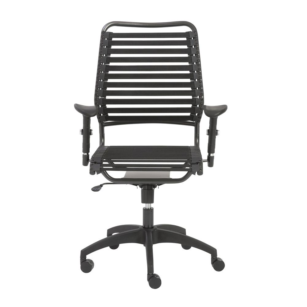 Euro Style - Baba Flat High Back Office Chair, Black/Graphite - 02971BLK veiw 5