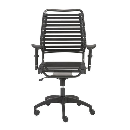 Euro Style - Baba Flat High Back Office Chair, Black/Graphite - 02971BLK veiw 5